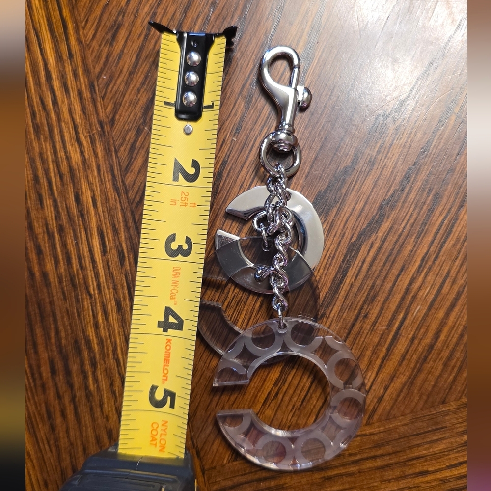 Coach Cascading Acrylic and Metal 'C' Keychain Charm - Picture 7 of 7